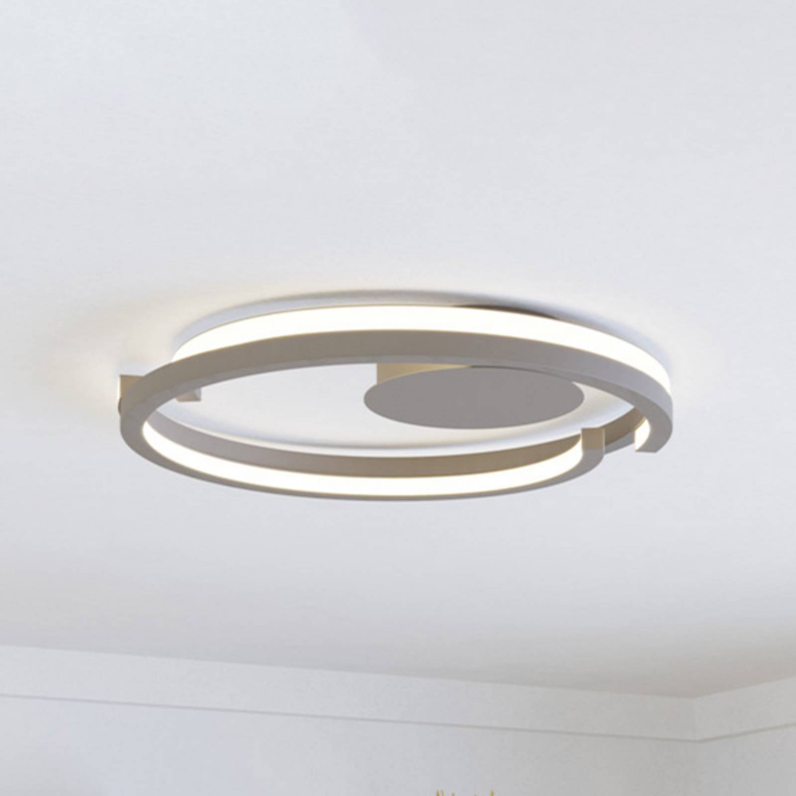 Lampa sufitowa LED EGLO MEZZOMONTE, beżowa, Ø 48 cm, CCT