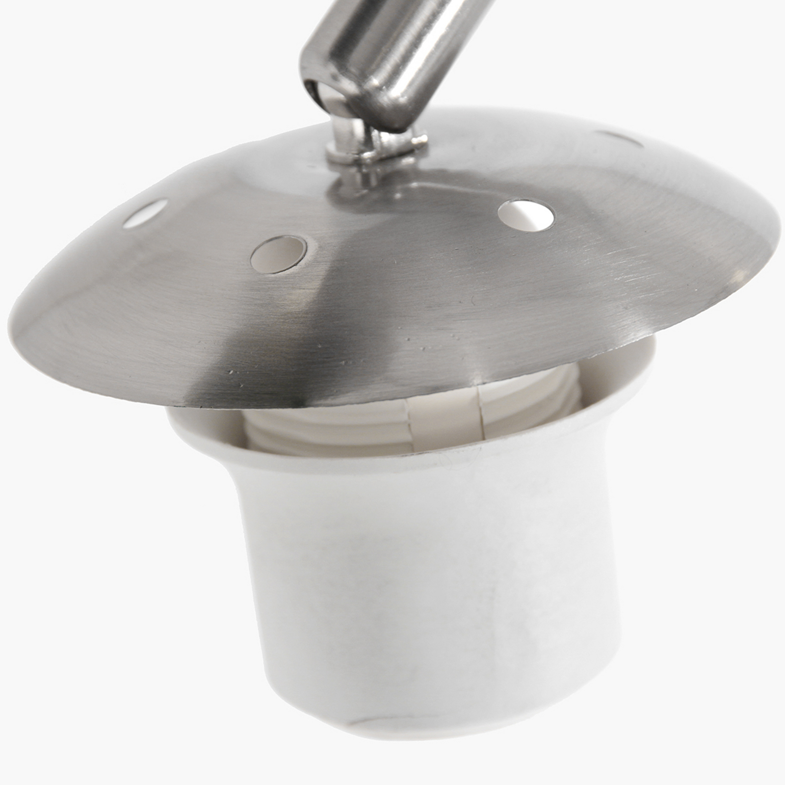 Kaareva lattiavalaisin Sparkled Light, teräs/musta nailon, 240 cm