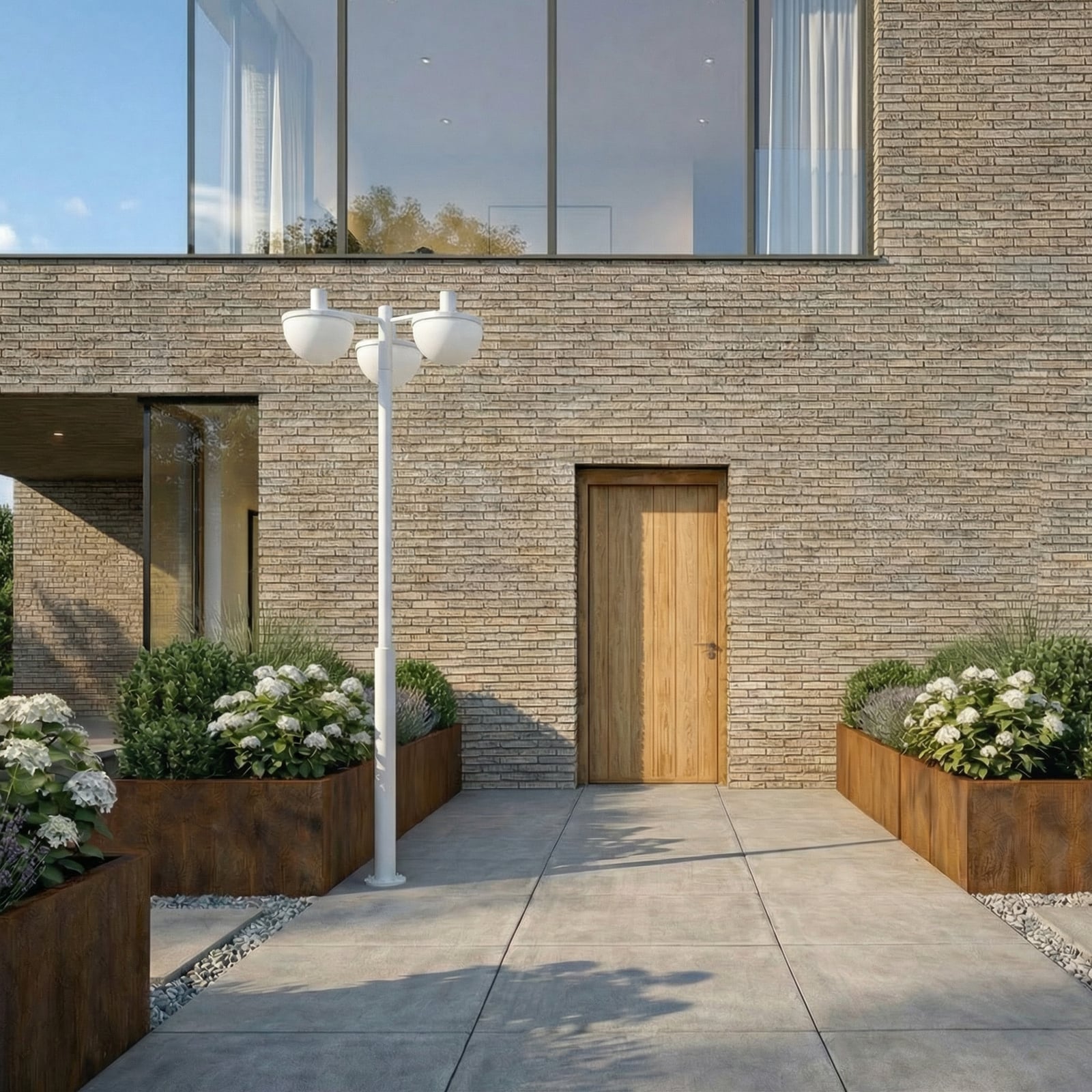 Toras LED-utomhuslampa, CCT, dimbar, ljusgrå, 3 lampor – Lucande