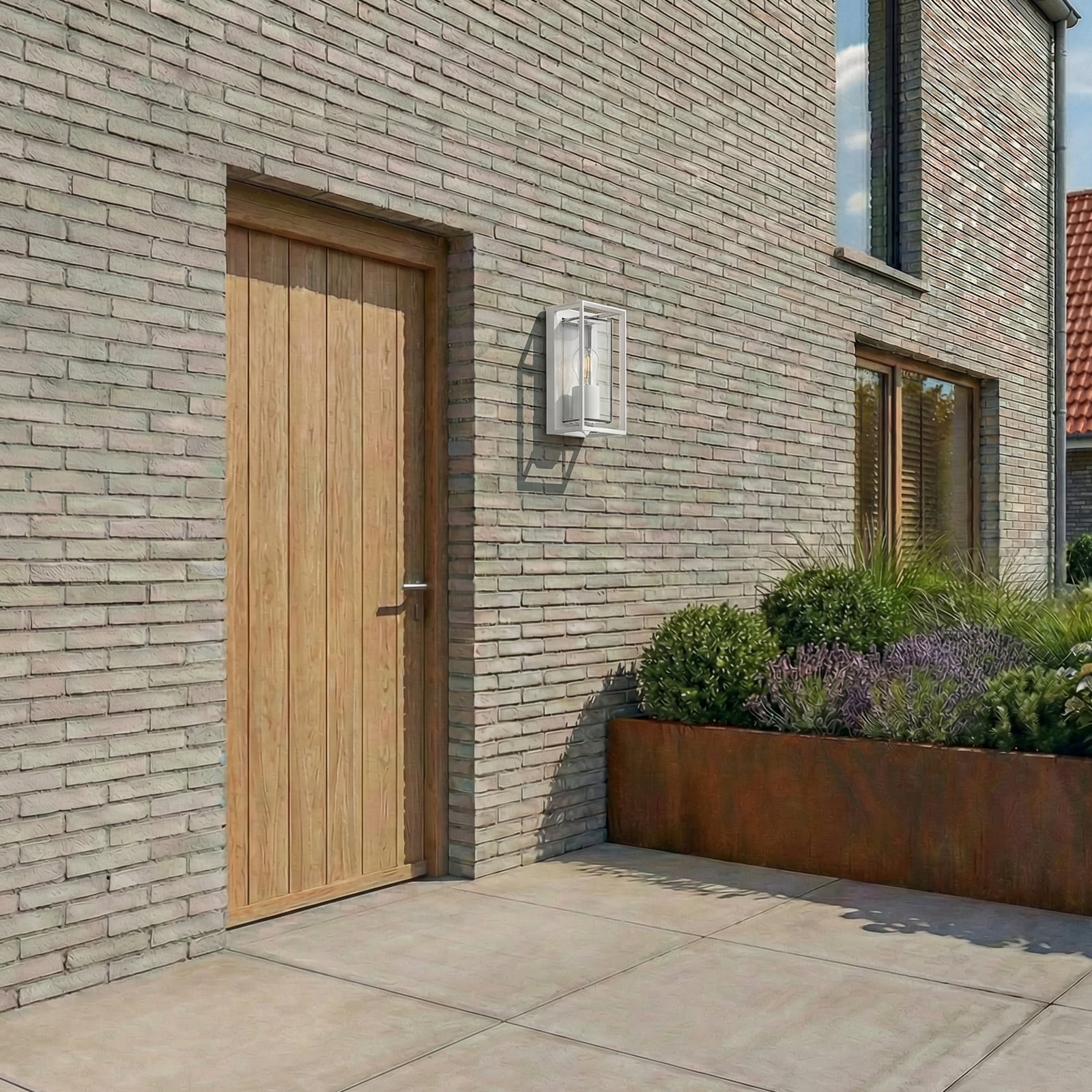 Arcchio Ismera outdoor wall light, white, IP65, glass, E27