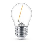 Philips LED Classic drop lamp E27 P45 1,4W clear