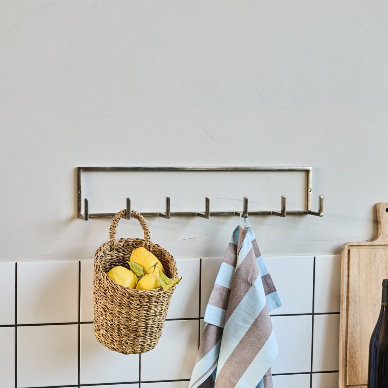 HDRack hook rack, silver, width 60 cm, metal - House Doctor