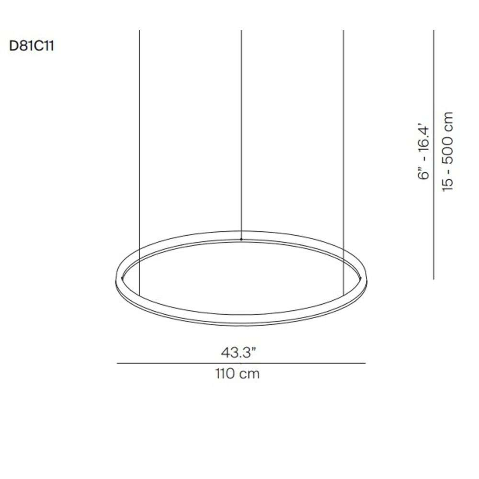 Compendium Circle LED Lustră Pendul Ø110 Alu - Luceplan