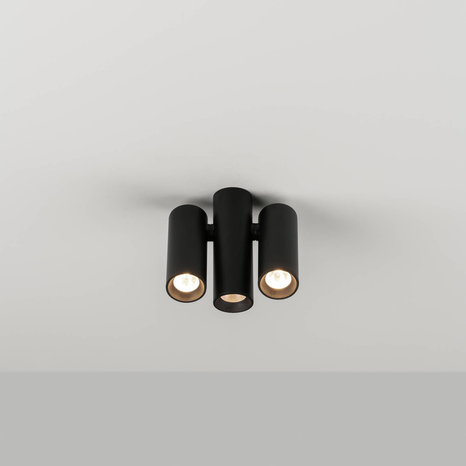 Milan Haul LED-Deckenleuchte dreiflammig, schwarz