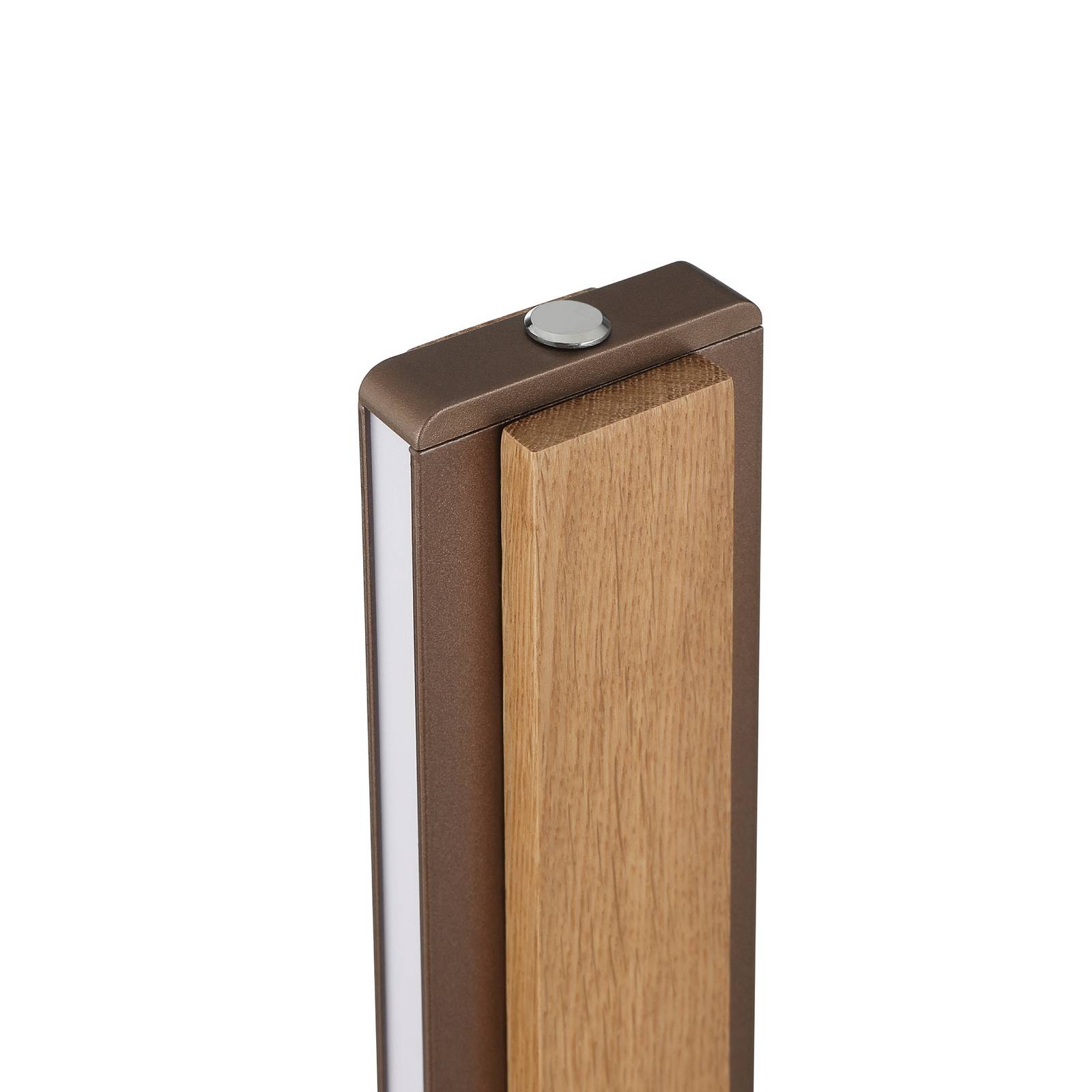 Brilliant Lampadaire LED Arviso, couleur bois, chêne, hauteur 142 cm, CCT