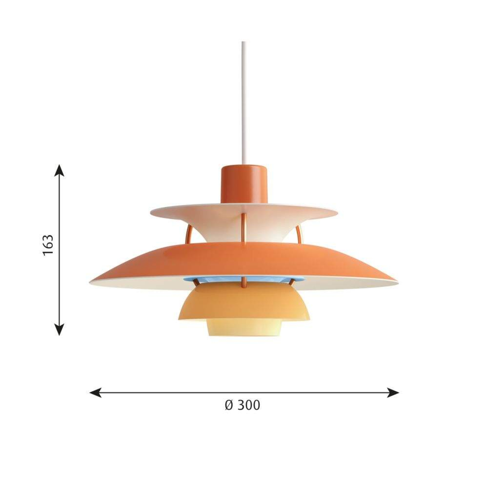 PH 5 Mini Taklampa Orange - Louis Poulsen