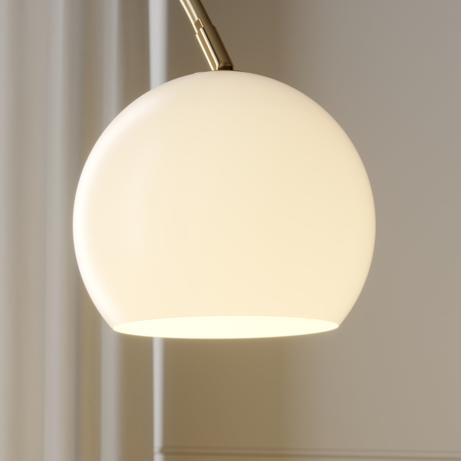 Cynthia Floor Lamp Opal/Brass - Lindby