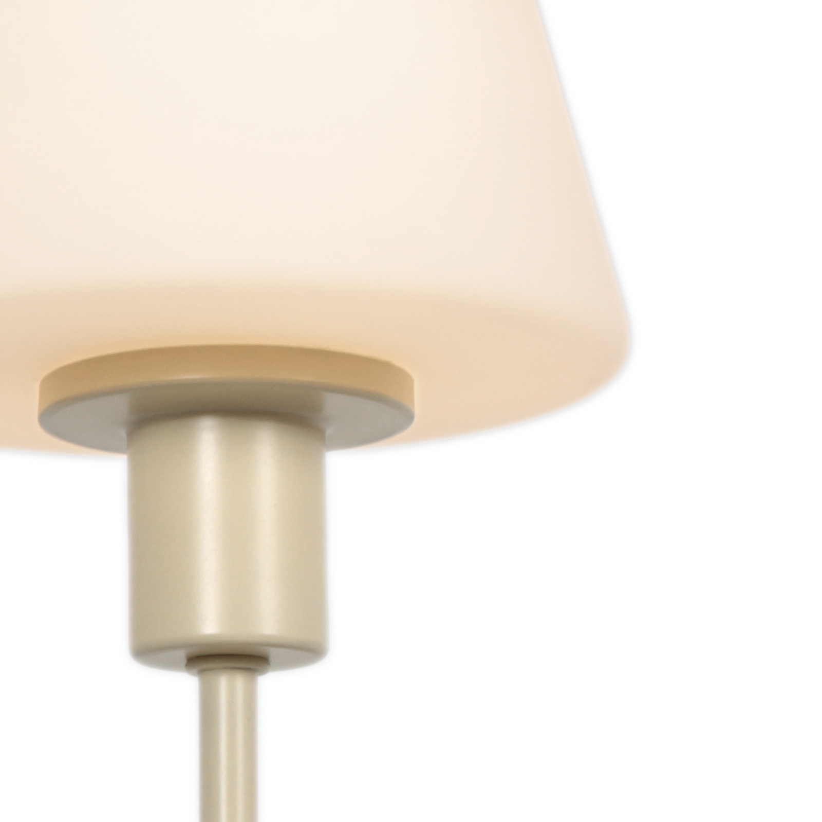 Galda lampa „Ancilla“, krēmkrāsā, augstums 33 cm, metāls, stikls, E14