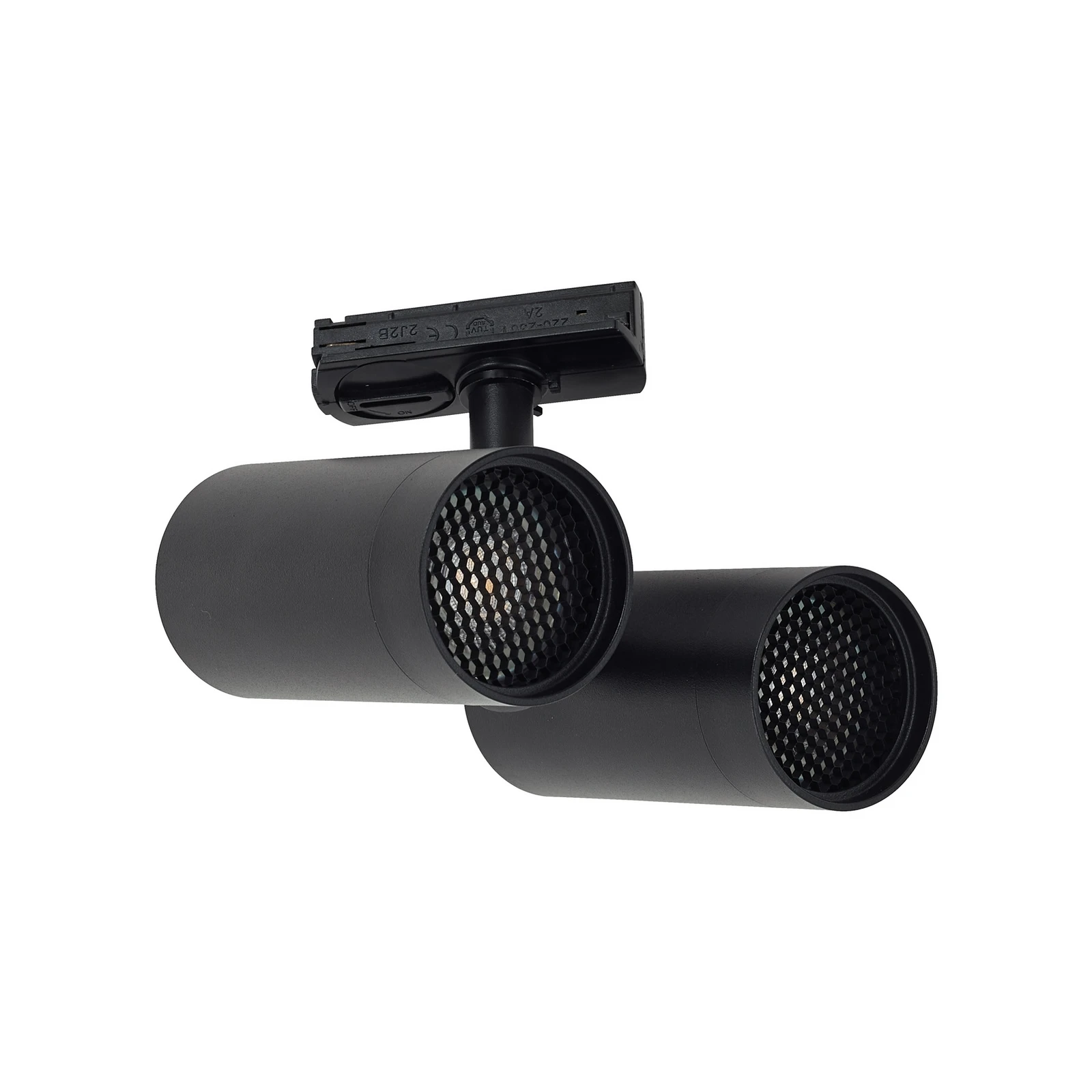 Lindby track spot Linaro, GU10, 2 becuri, negru, capac