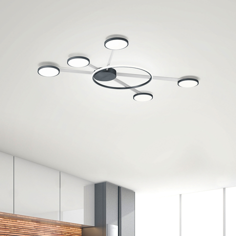 Bopp Satellite LED-Deckenlampe sechsflammig smart