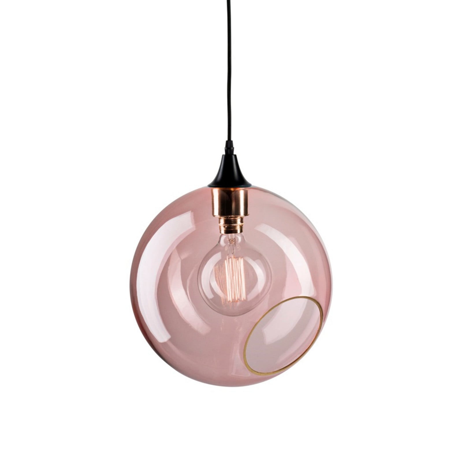 Ballroom XL pendellampe, lyserød, Ø 33 cm DESIGN BY US - Stue - Glas