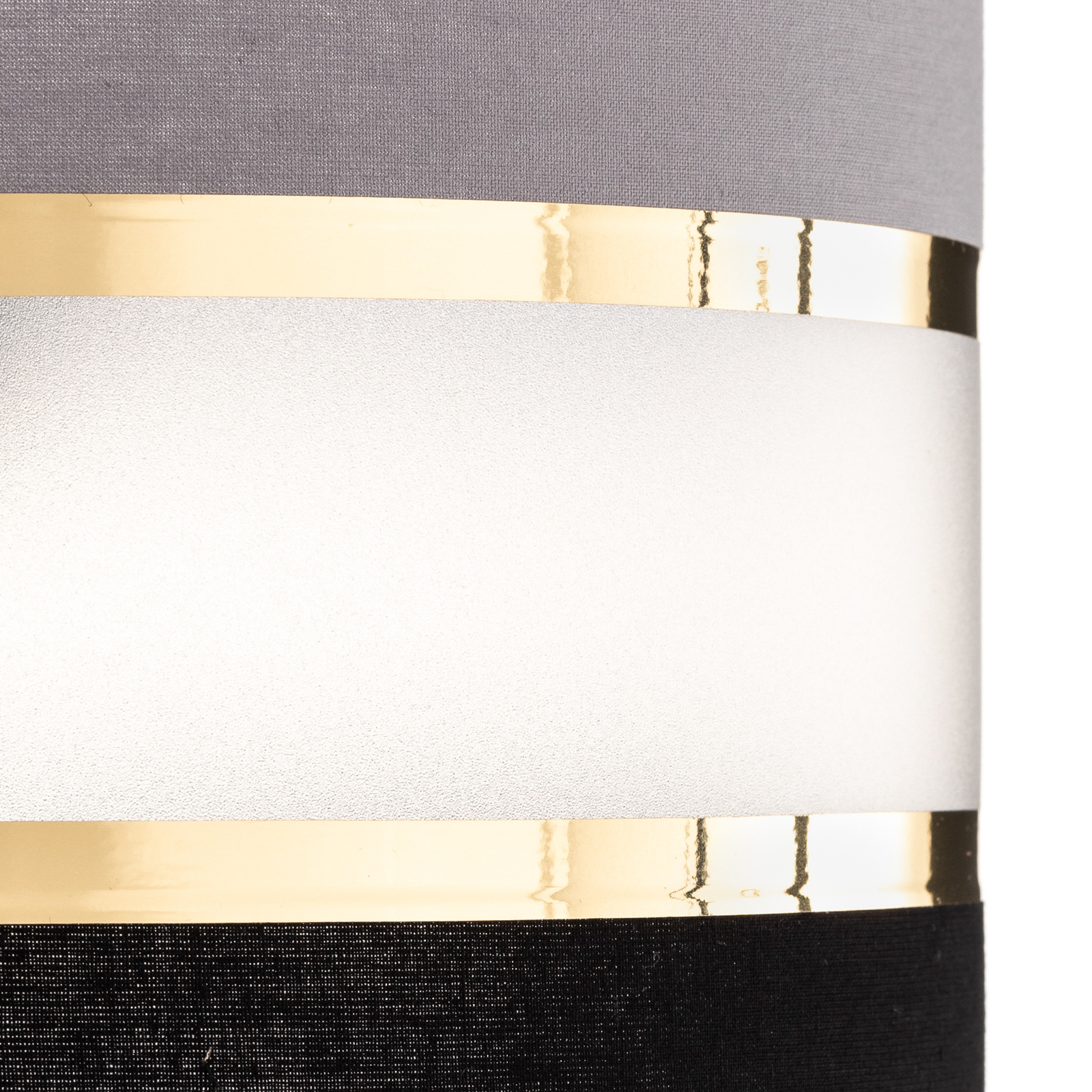 Linear pendant light Helen Beam grey-black-gold 3-bulb.