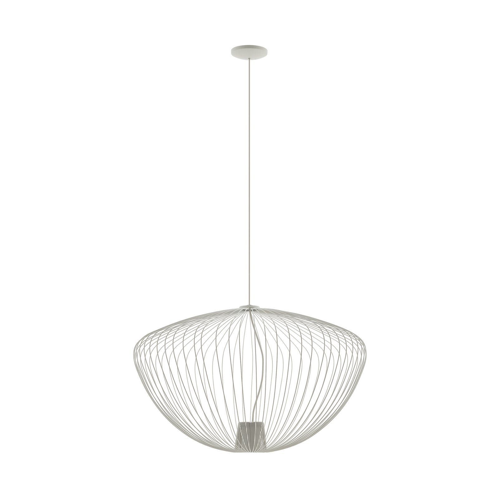 Pumpkin L pendant light, light grey, Ø 70 cm, metal, GU10