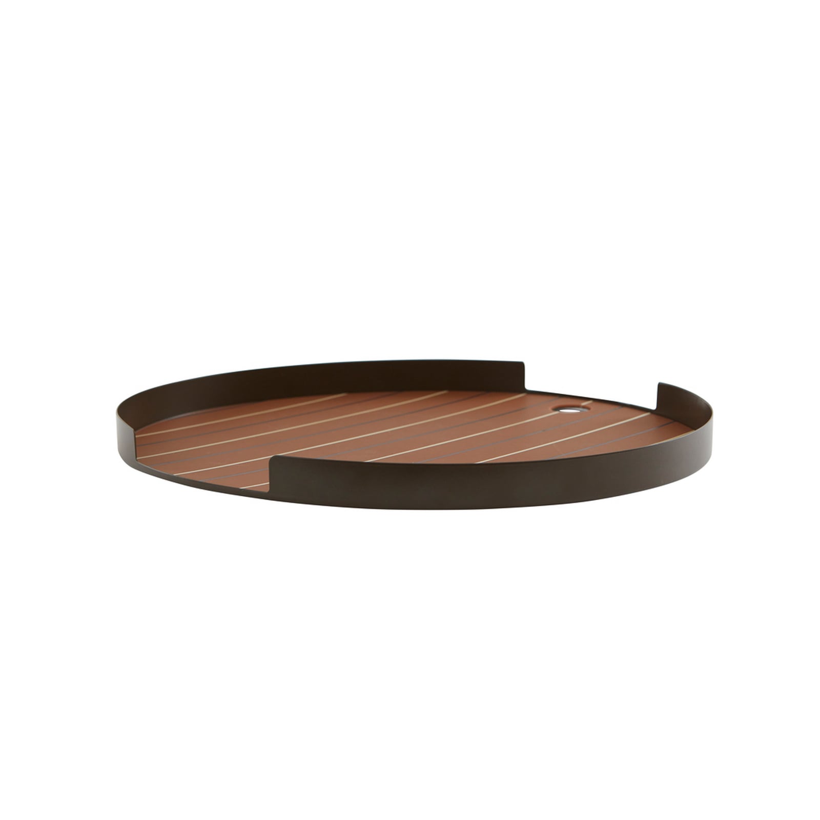 Plateau Oka, marron, Ø 32 cm, acier inoxydable - OYOY Living Design Plateau Oka, marron, Ø 32 cm, acier inoxydable - OYOY Living Design