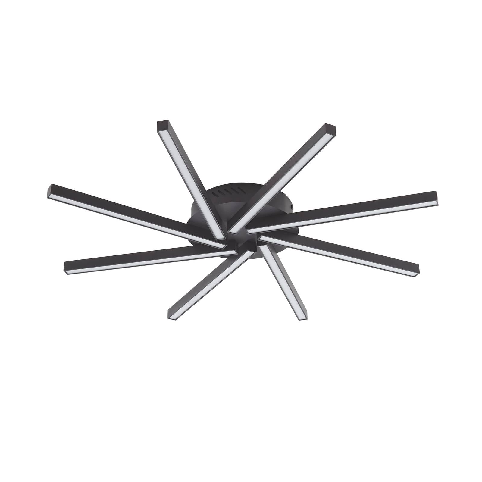 Lucande LED-Deckenleuchte Tjado, Ø 70 cm, schwarz, Metall