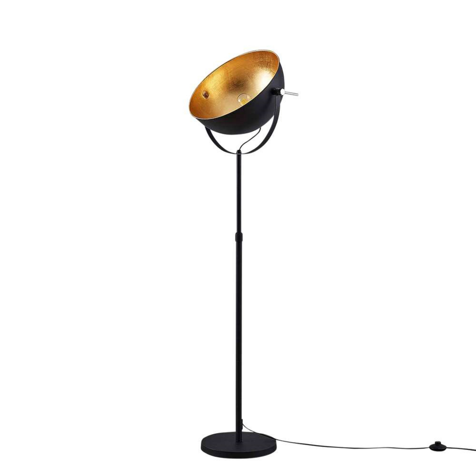 Muriel 1 Floor Lamp Black/Gold - Lindby