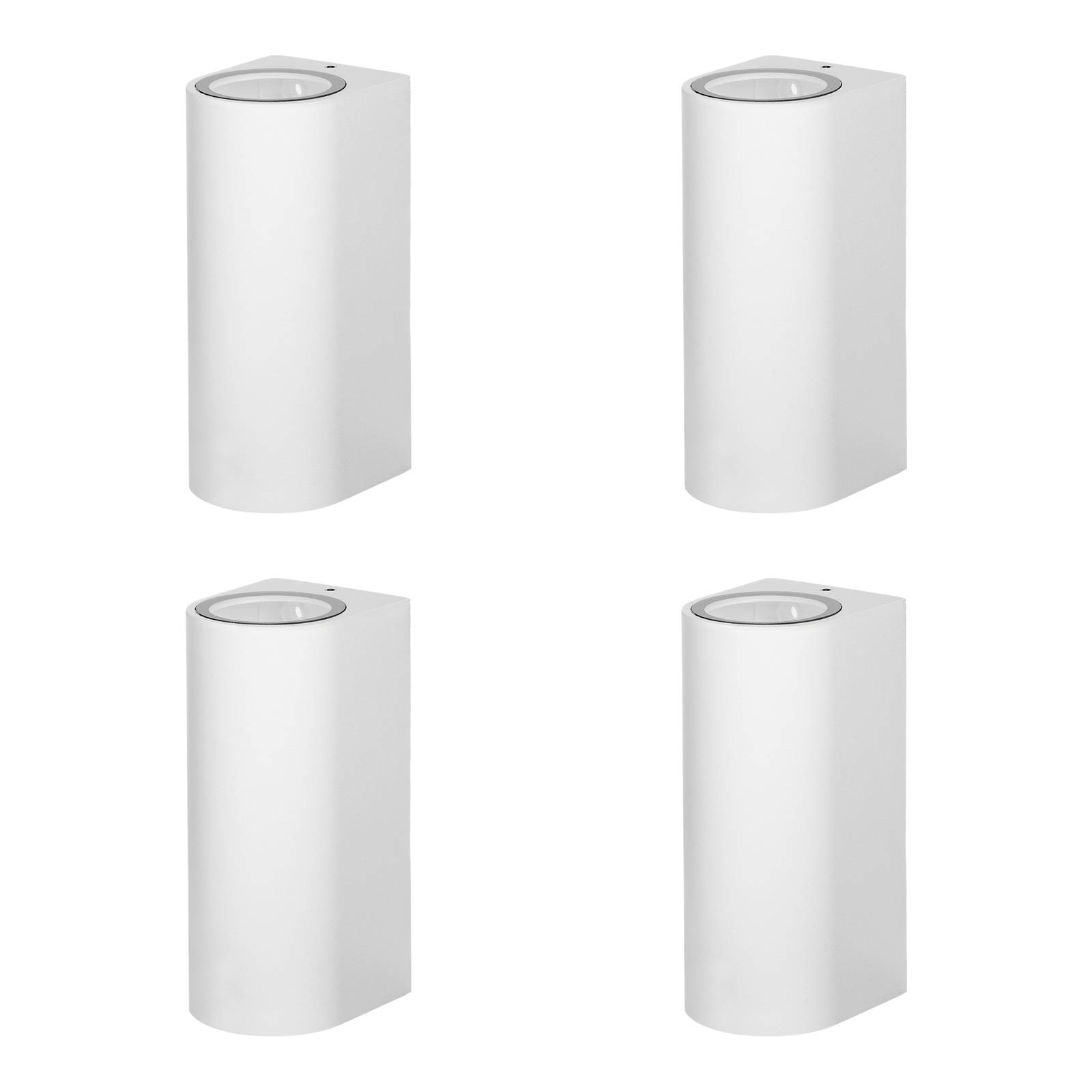 Prios applique murale d’extérieur Tetje blanc rond 16 cm set de 4