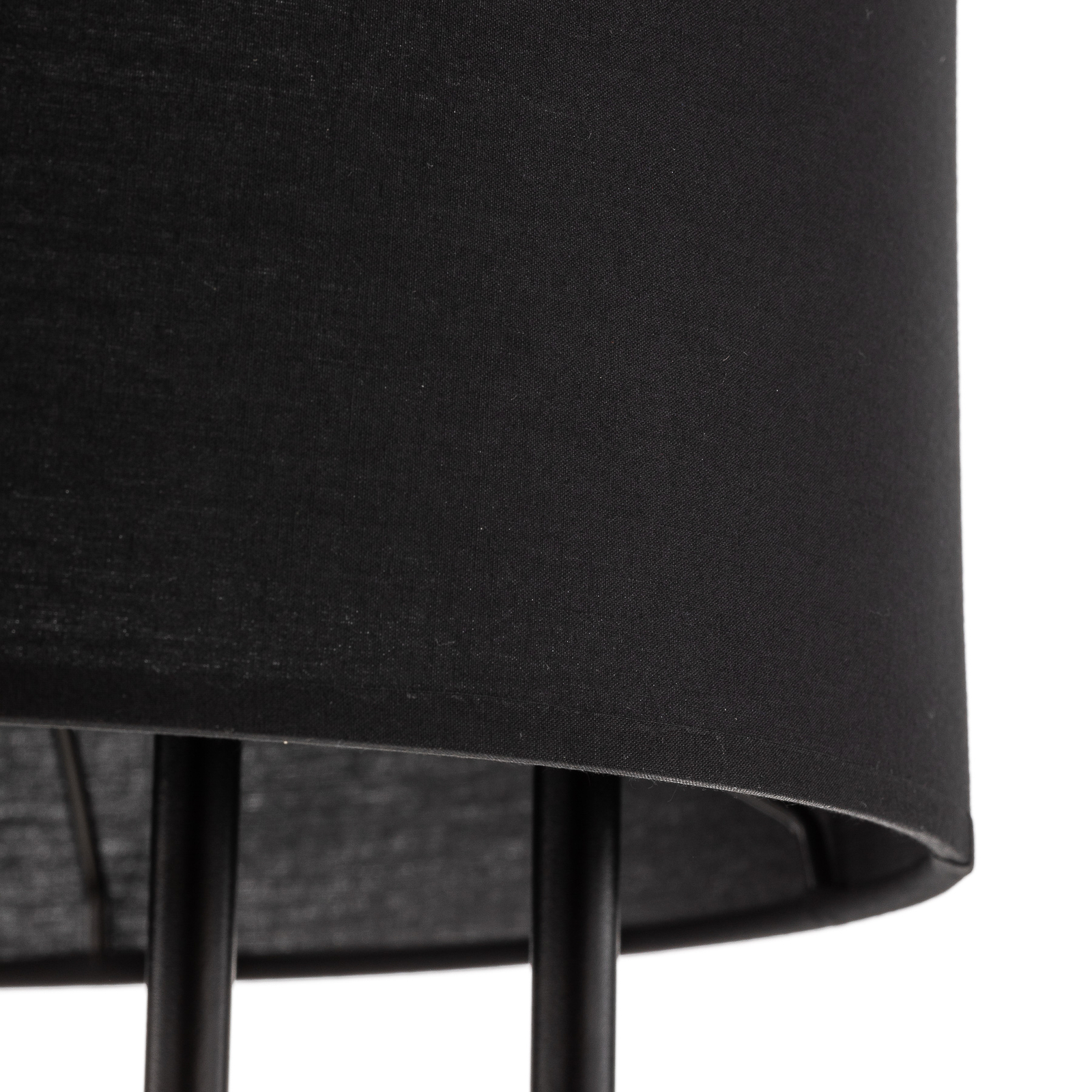 Clip textile floor lamp, black, height 150 cm
