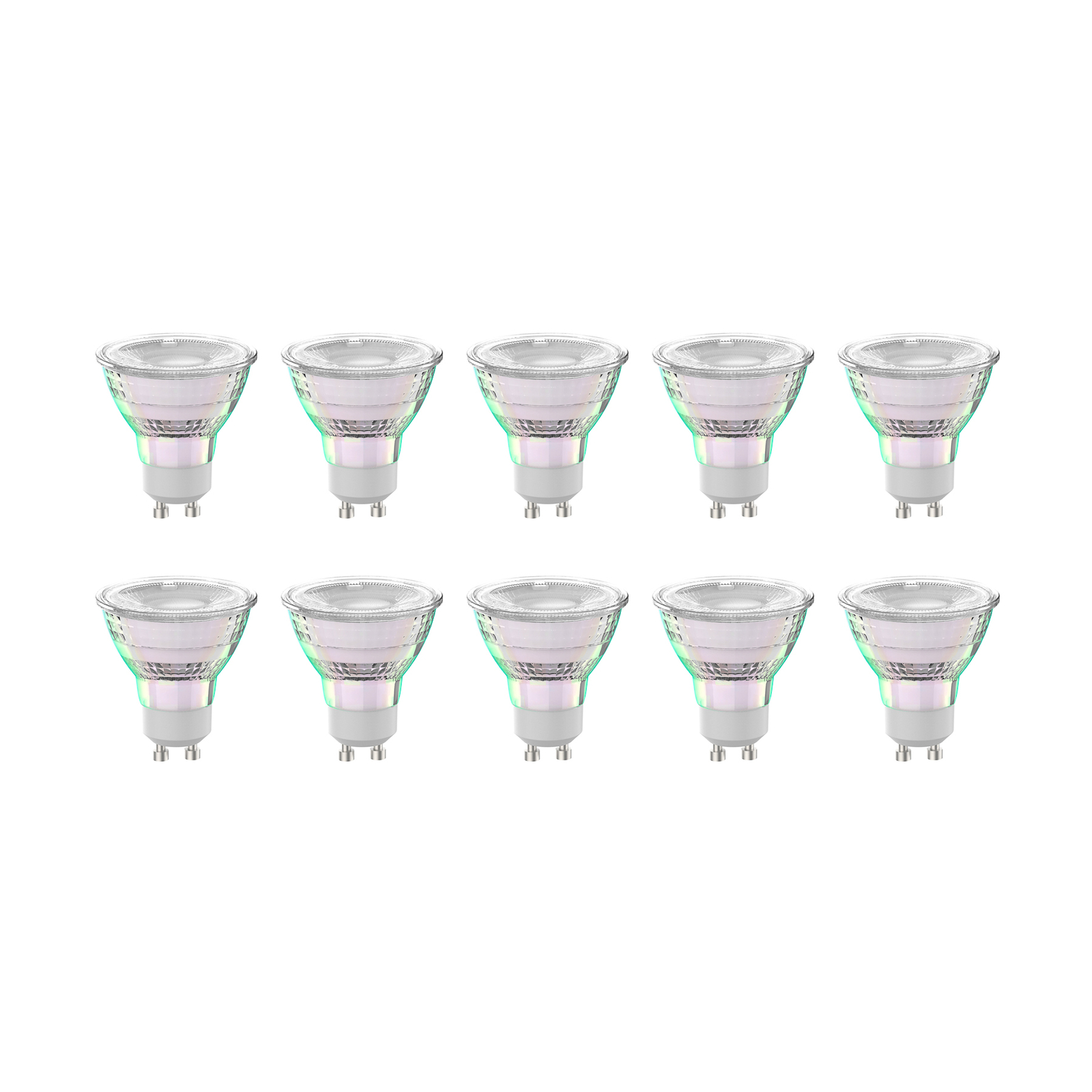 Conjunto de 10 lâmpadas LED Arcchio GU10 2.5W 4000K 450lm de vidro