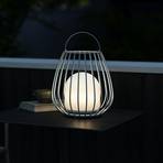 LED-bordslampa Jim To-Go, utomhus, grå