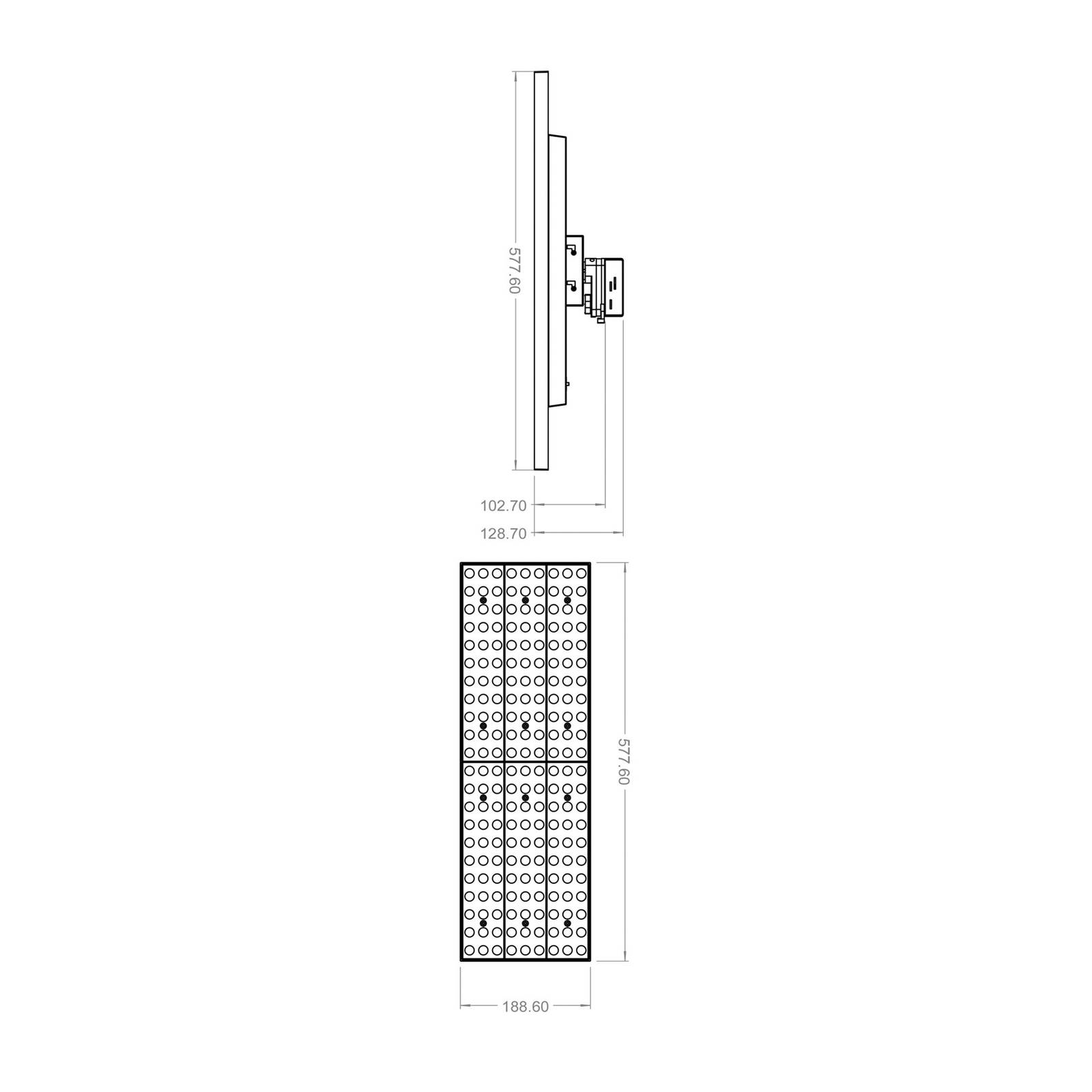 3-obwodowy reflektor LED Draconis CCT/Multipower, aluminium