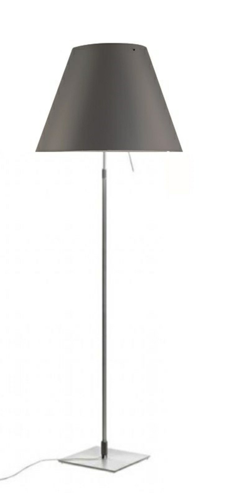 Costanza Floor Lamp Aluminium with Concrete Grey - Luceplan