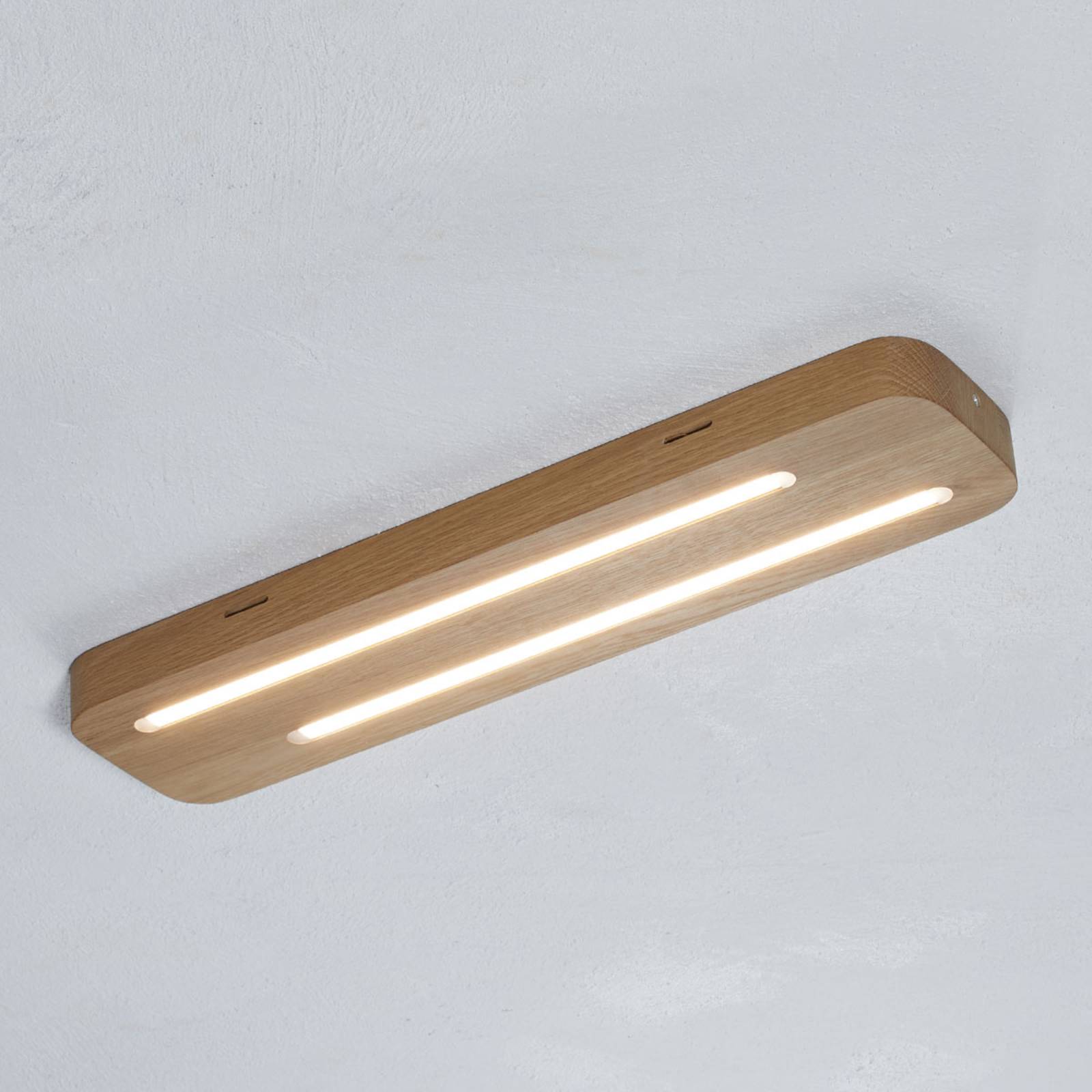 Plafonnier LED Plafond Holz bois de chêne