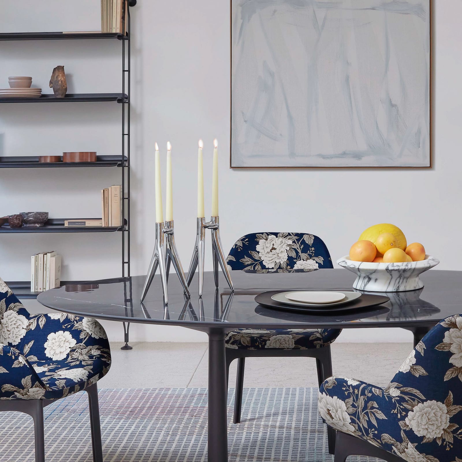 Abbracciaio Kerzenhalter, chrom, Höhe 25 cm, Alu - Kartell