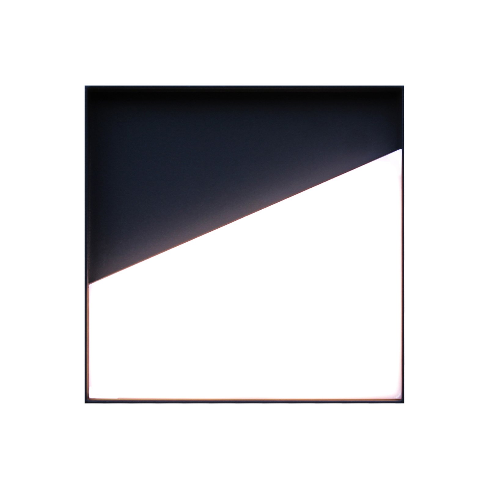 Luminária de parede exterior recarregável Meg LED, antracite, 15 x 15 cm