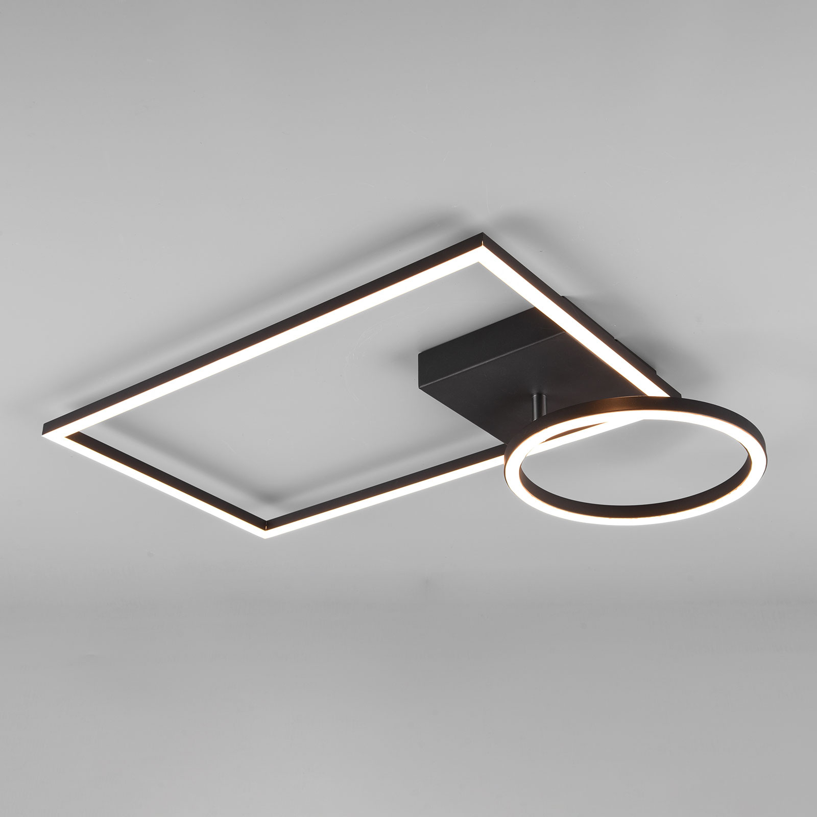 Plafonnier LED Verso dimmable, 3 000 K, noir
