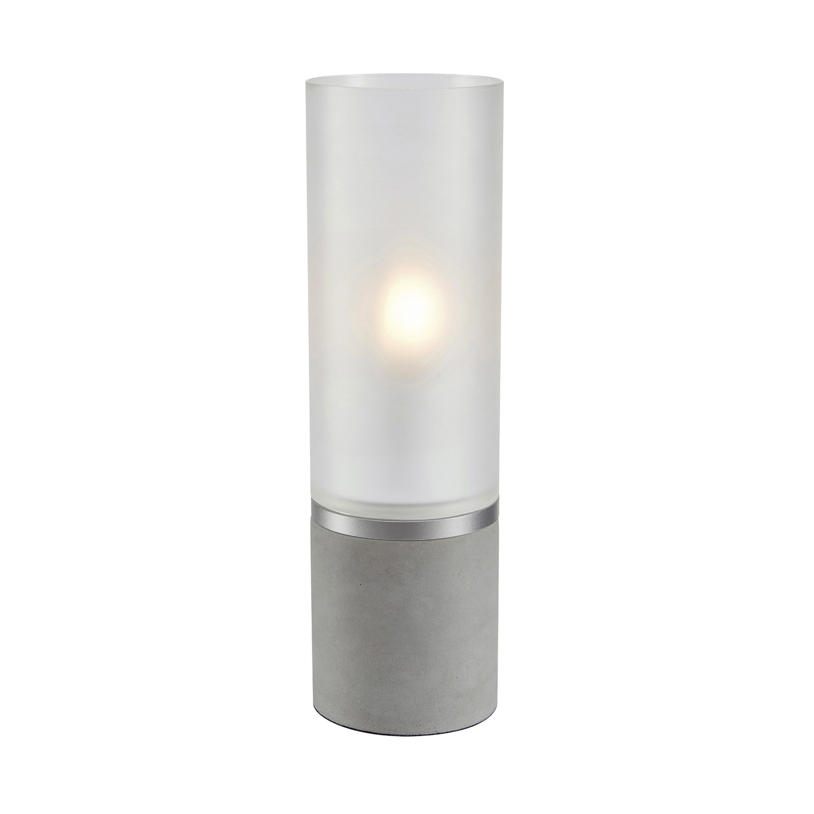 Table lamp Molo, concrete base frosted glass height 40cm