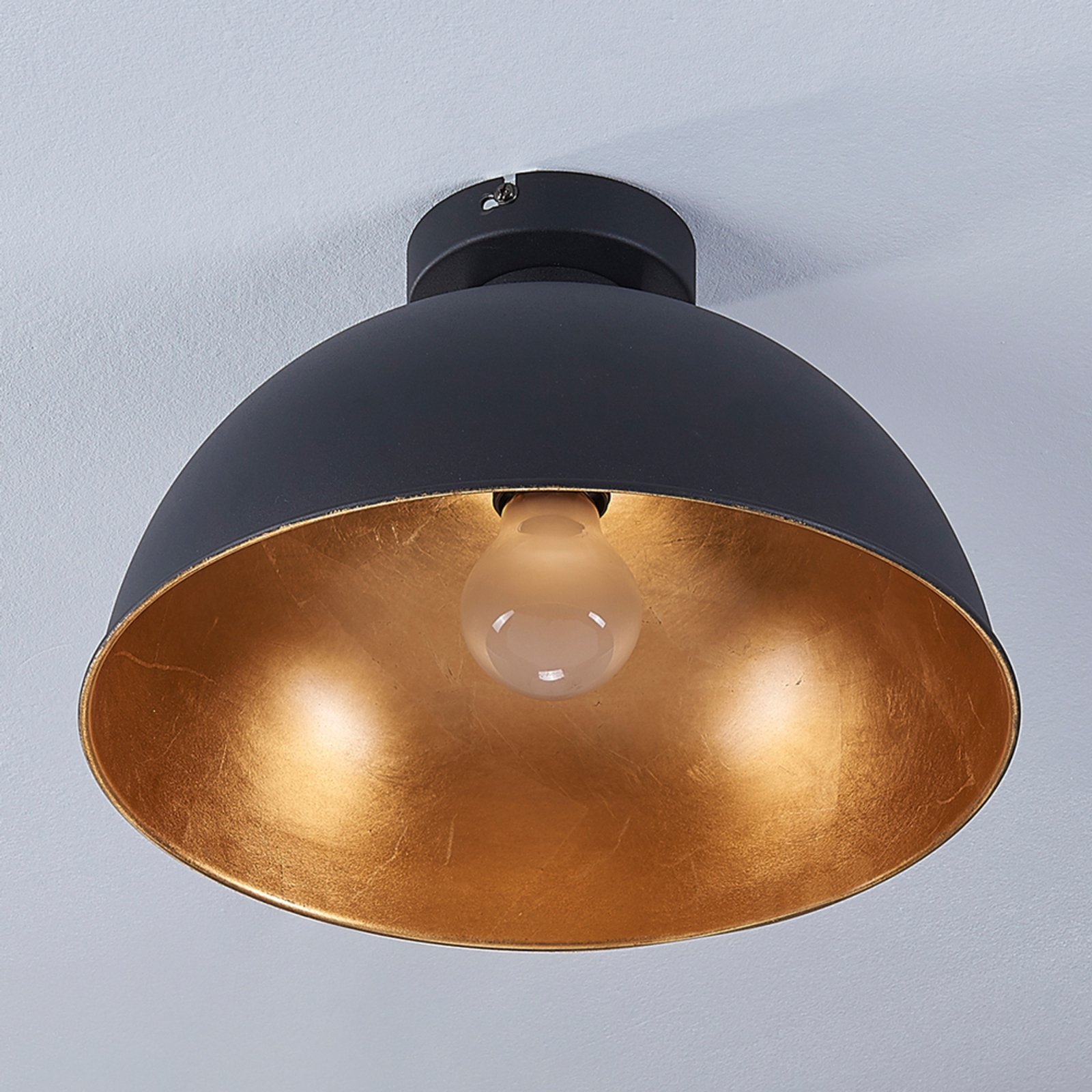 Lya Plafondlamp Ø31 Black/Gold - Lindby