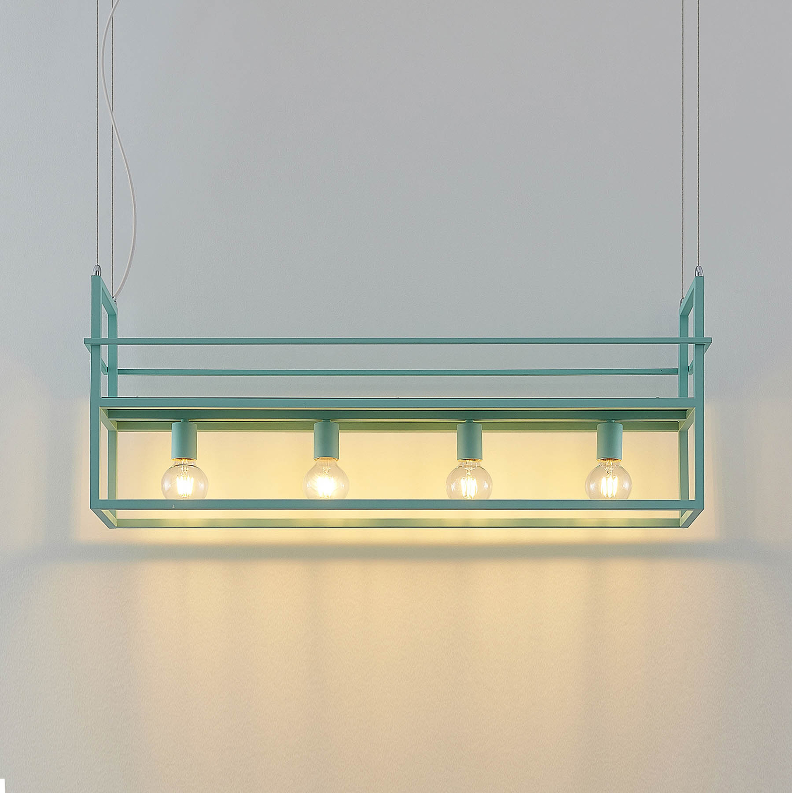 Lindby Navin hanglamp met legbord, lichtgroen