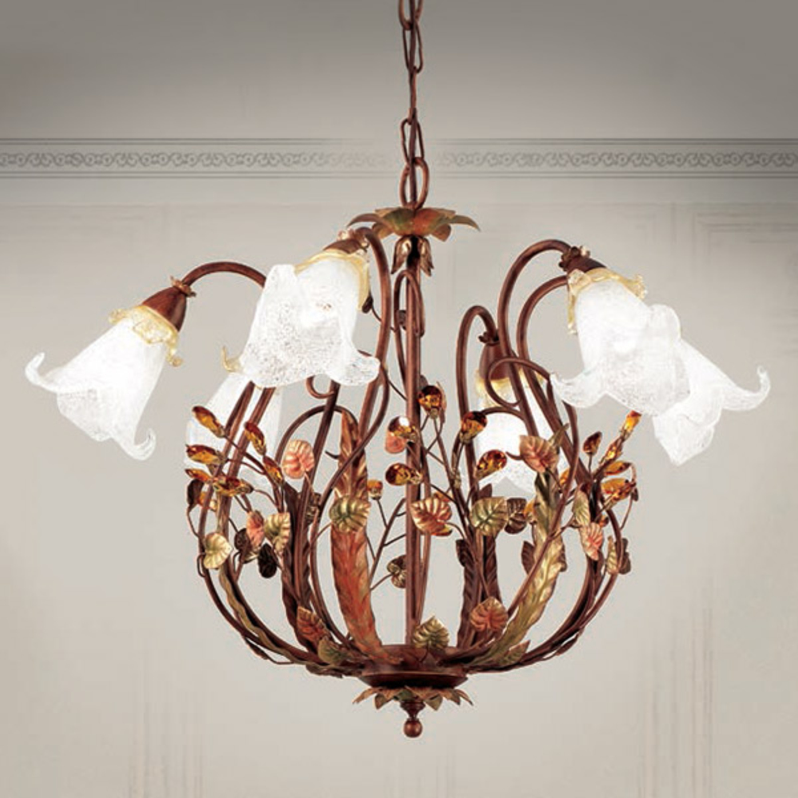 Stile fiorentino - lampada Zarah a 6 punti luce