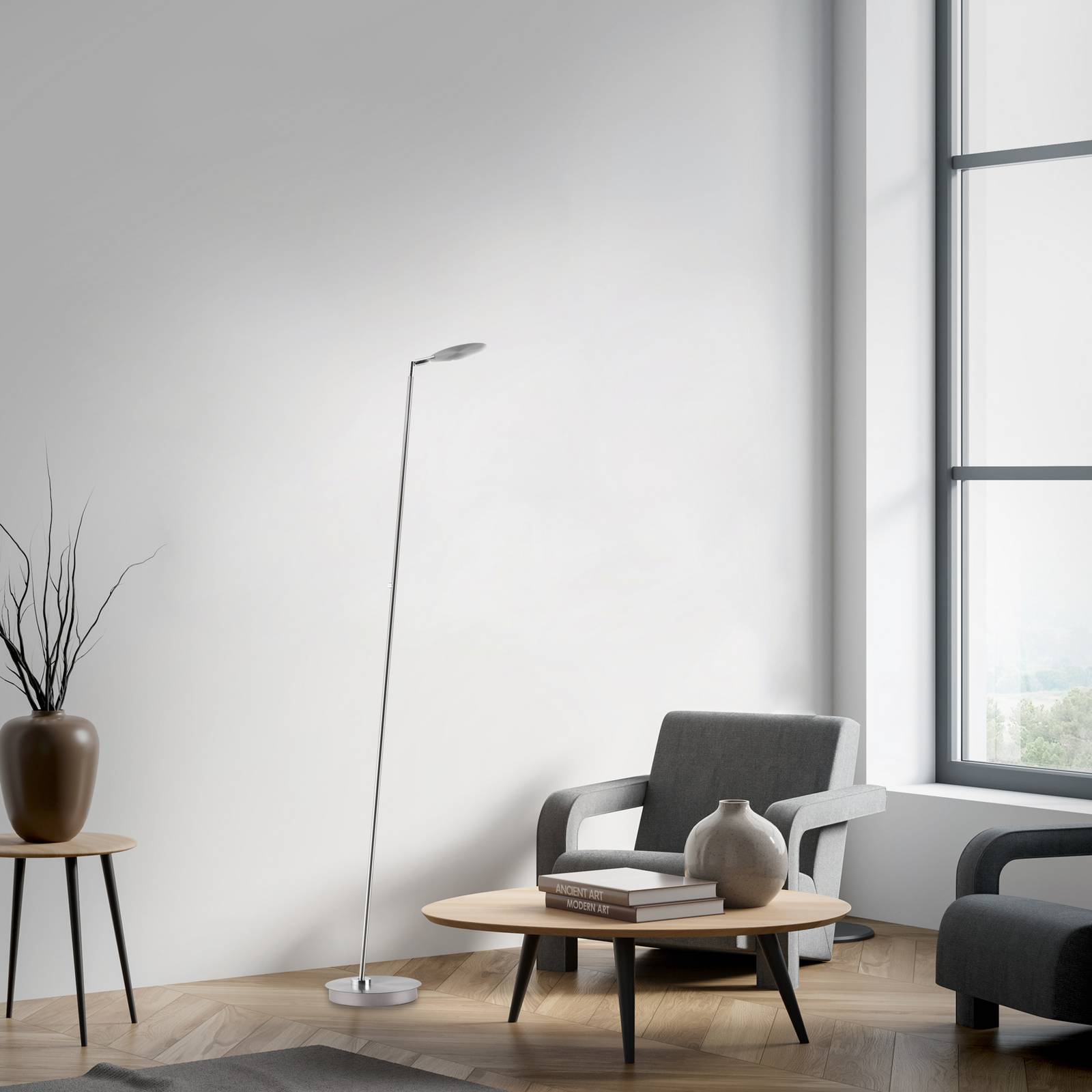 Paul Neuhaus LED-Stehleuchte Akku-Bente, grau, CCT, USB-C günstig online kaufen