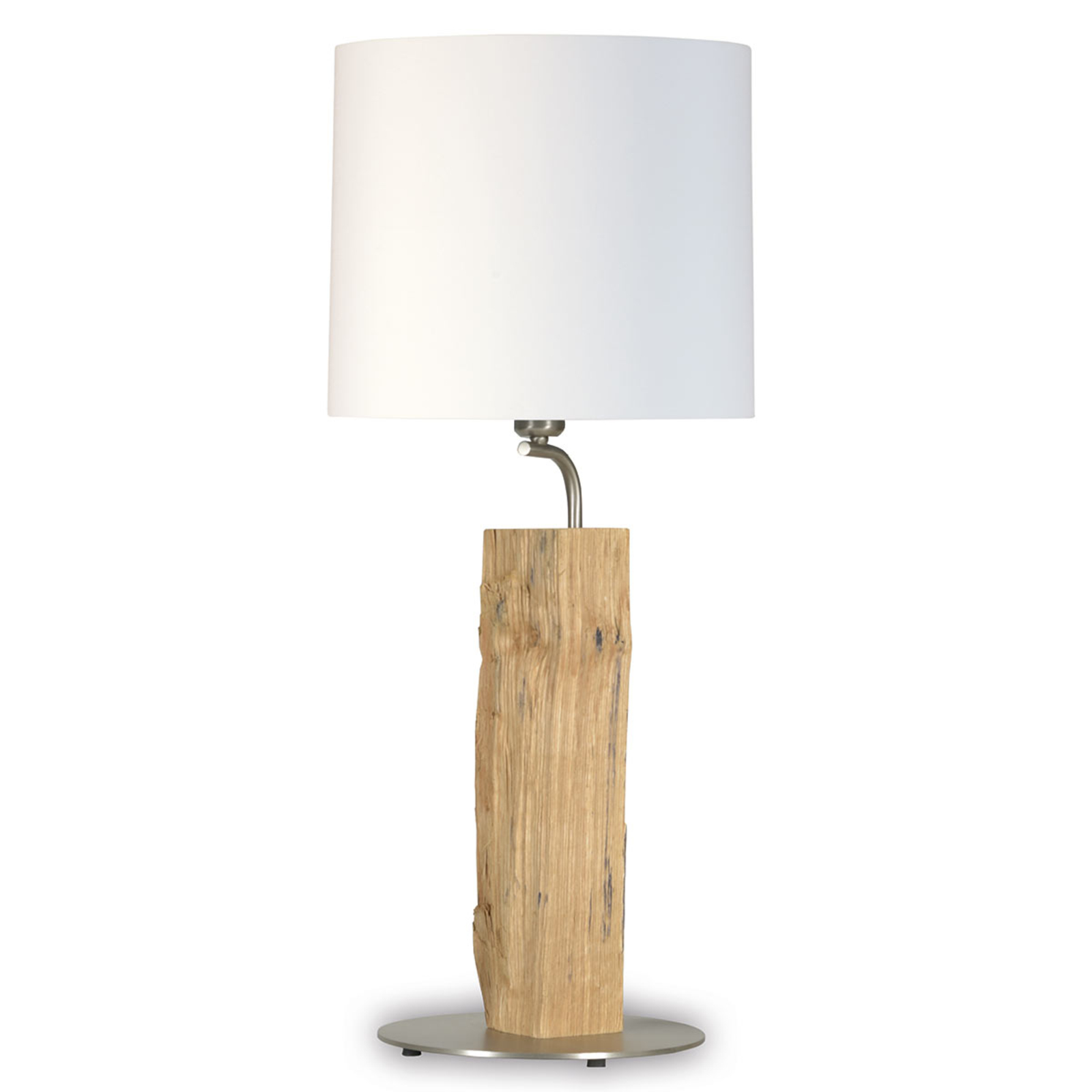 HerzBlut Neuer Kavalier - table lamp, wooden element, 71 cm, for Living / Dining Room, wood, metal, felt, E27, 46 W, energy efficiency: A++, H: 71 cm