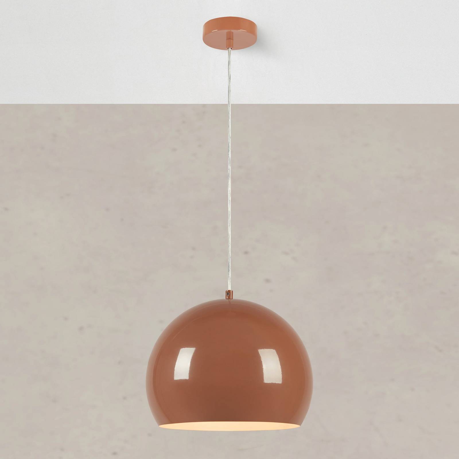 Pendellampe Pop, Ø 28 cm, braun, Metall günstig online kaufen