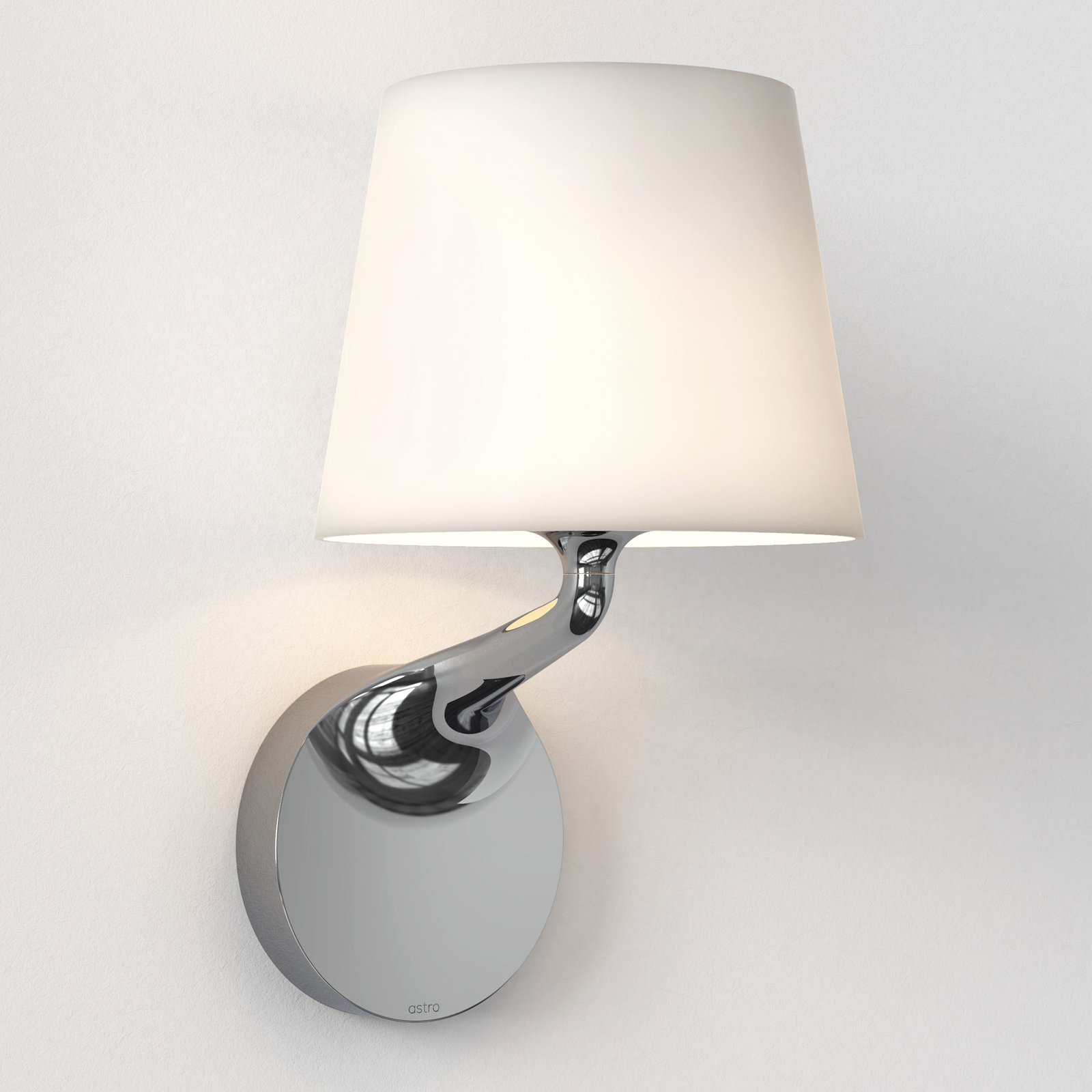 Astro Millie wall light, IP44, white lampshade