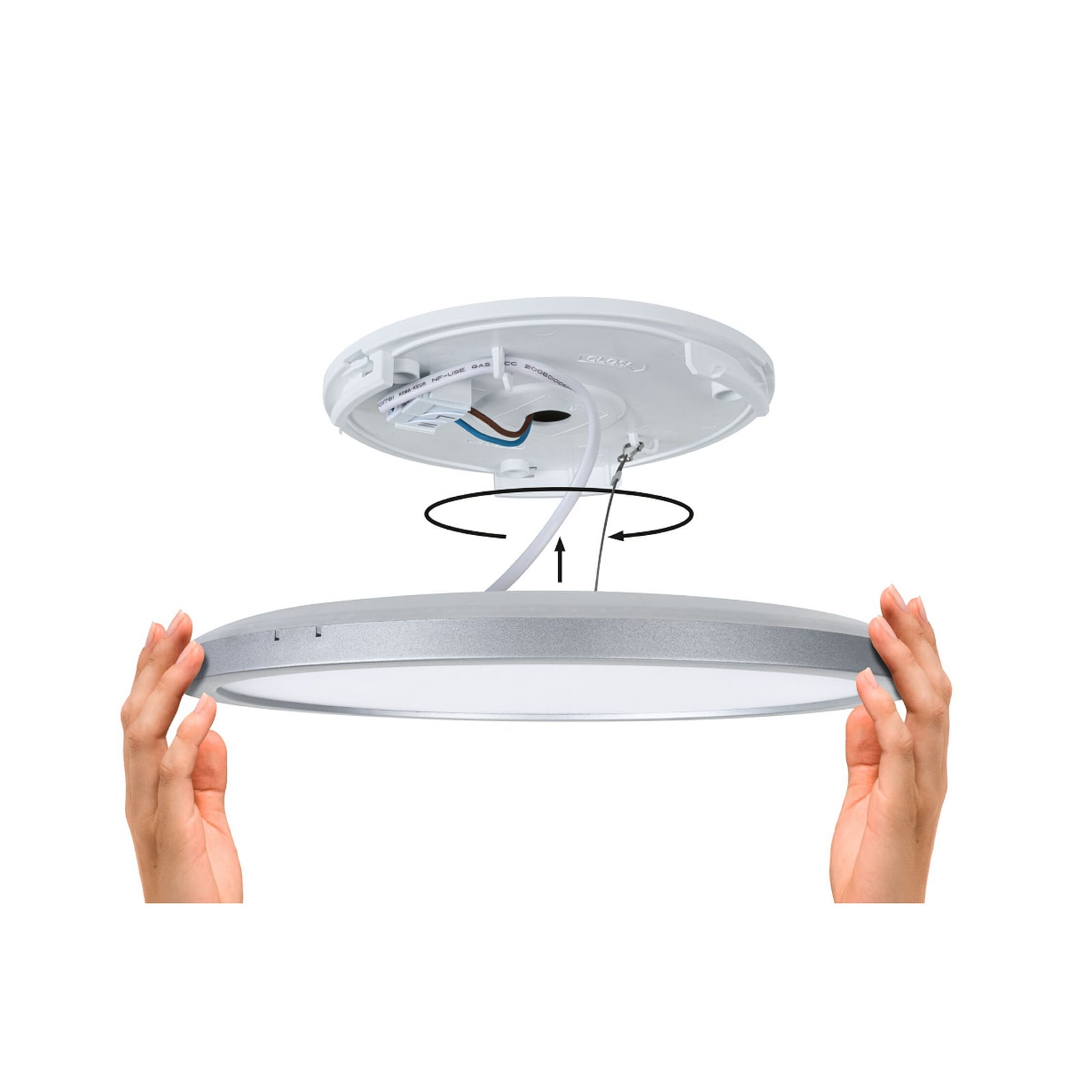Panneau LED Paulmann Atria Shine, Ø 29 cm, blanc, IP44, 4000 K, marche/arrêt