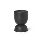 ferm LIVING Timeglasblomsterkrukke, sort, Ø 21 cm, vendbar