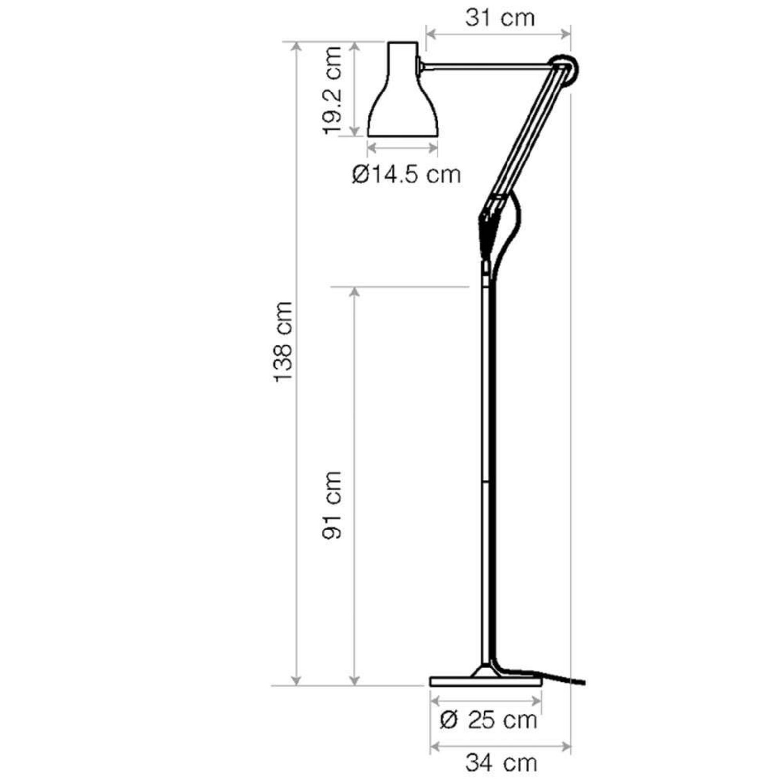 Type 75 Margaret Howell Stojací Lampa Yellow Ochre - Anglepoise