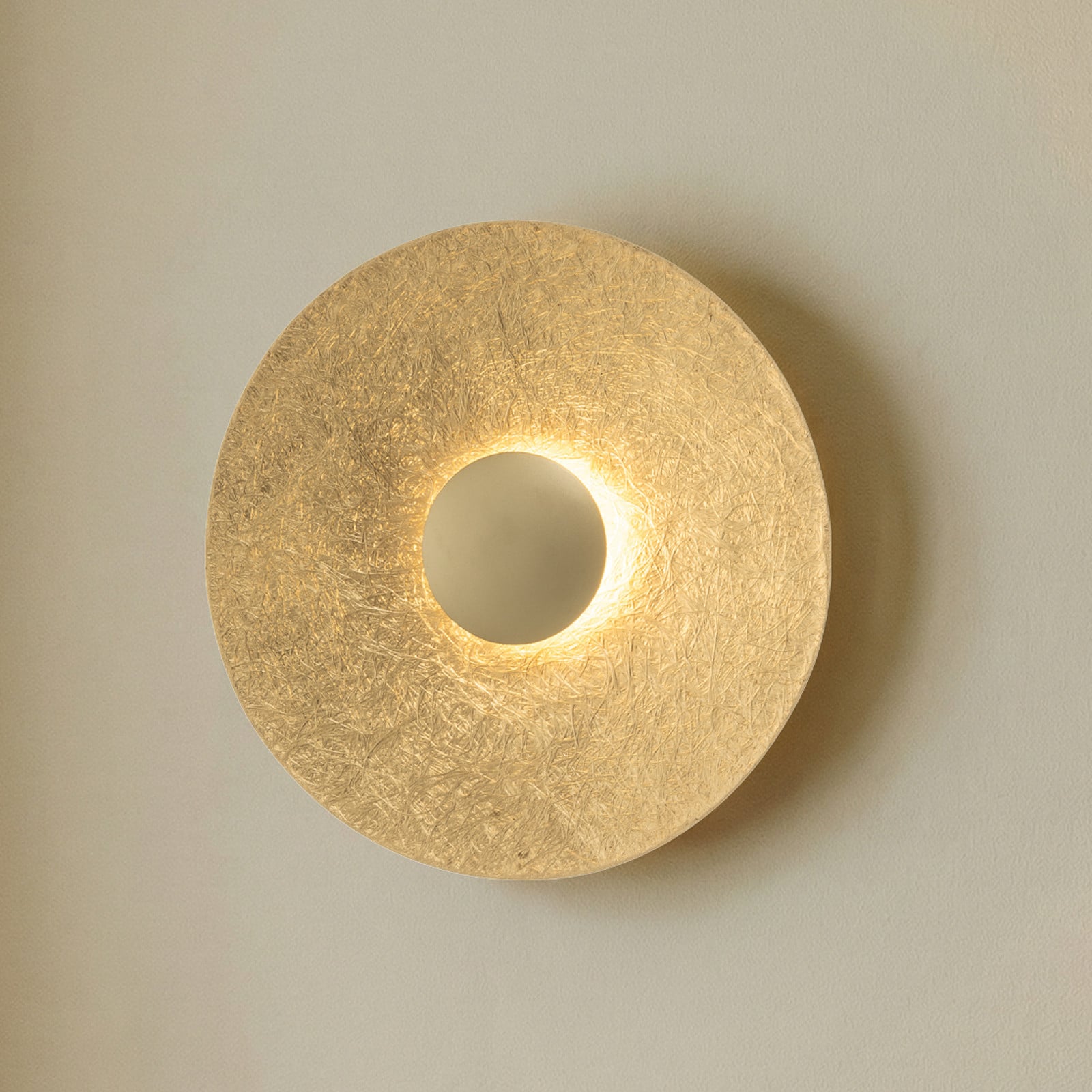 SIGMA Aplică de perete LED Sole S Ø 44 cm culoare auriu oțel 3.000 K - Camera de zi / sufragerie - Metal