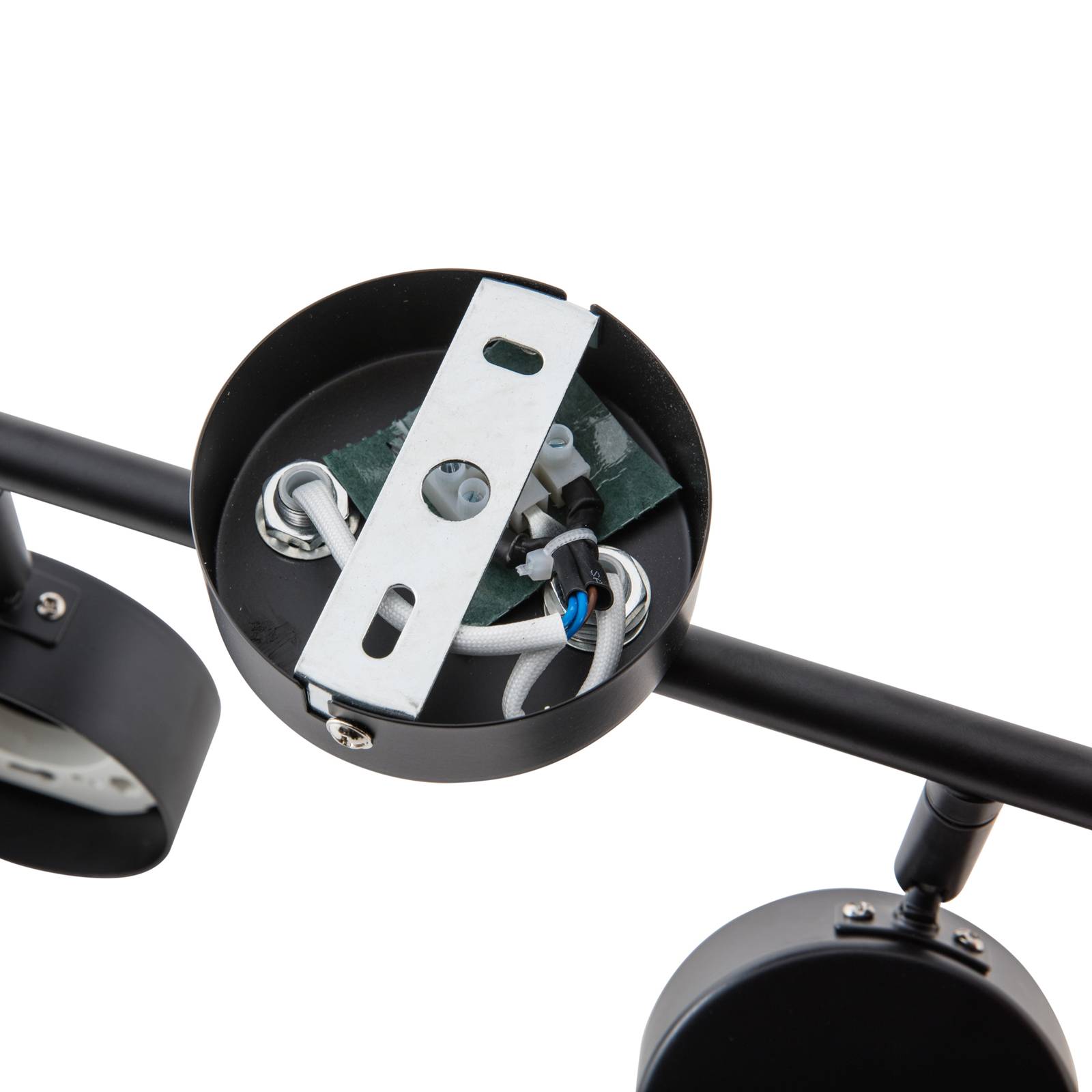 Reflektor Lindby Jyla, czarny, soczewka, 3000 K, 2-punktowa, GX53