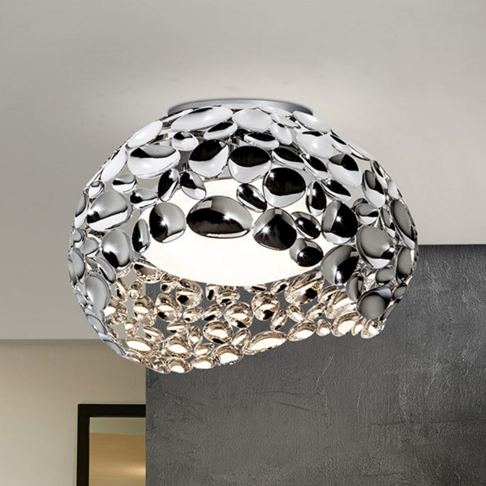Plafonieră Narisa LED Ø 46 cm cromată