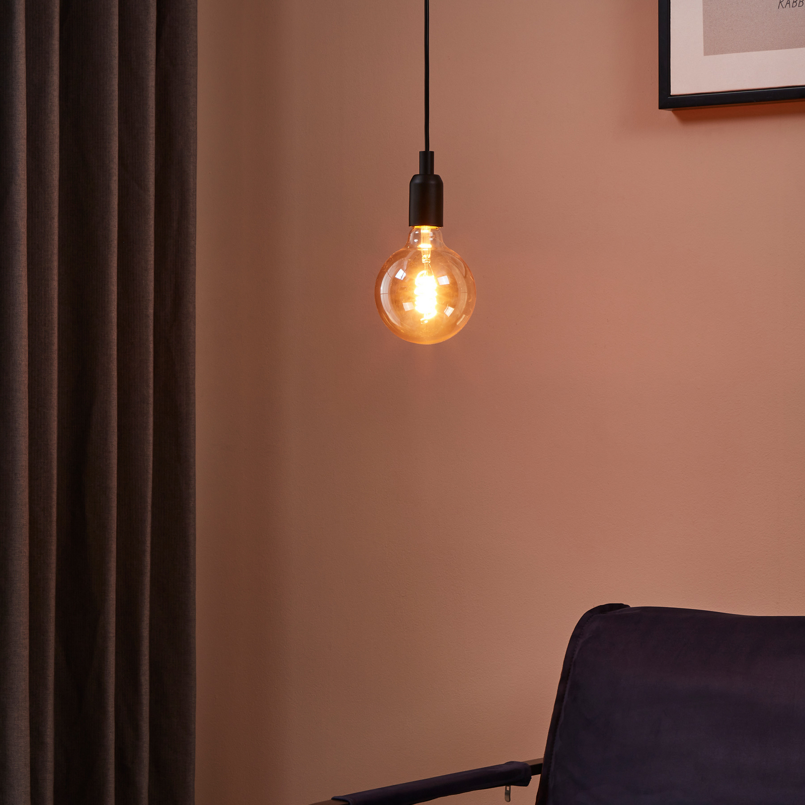 LED globus svjetiljka E27 4W jantarna Ø 12,5 cm