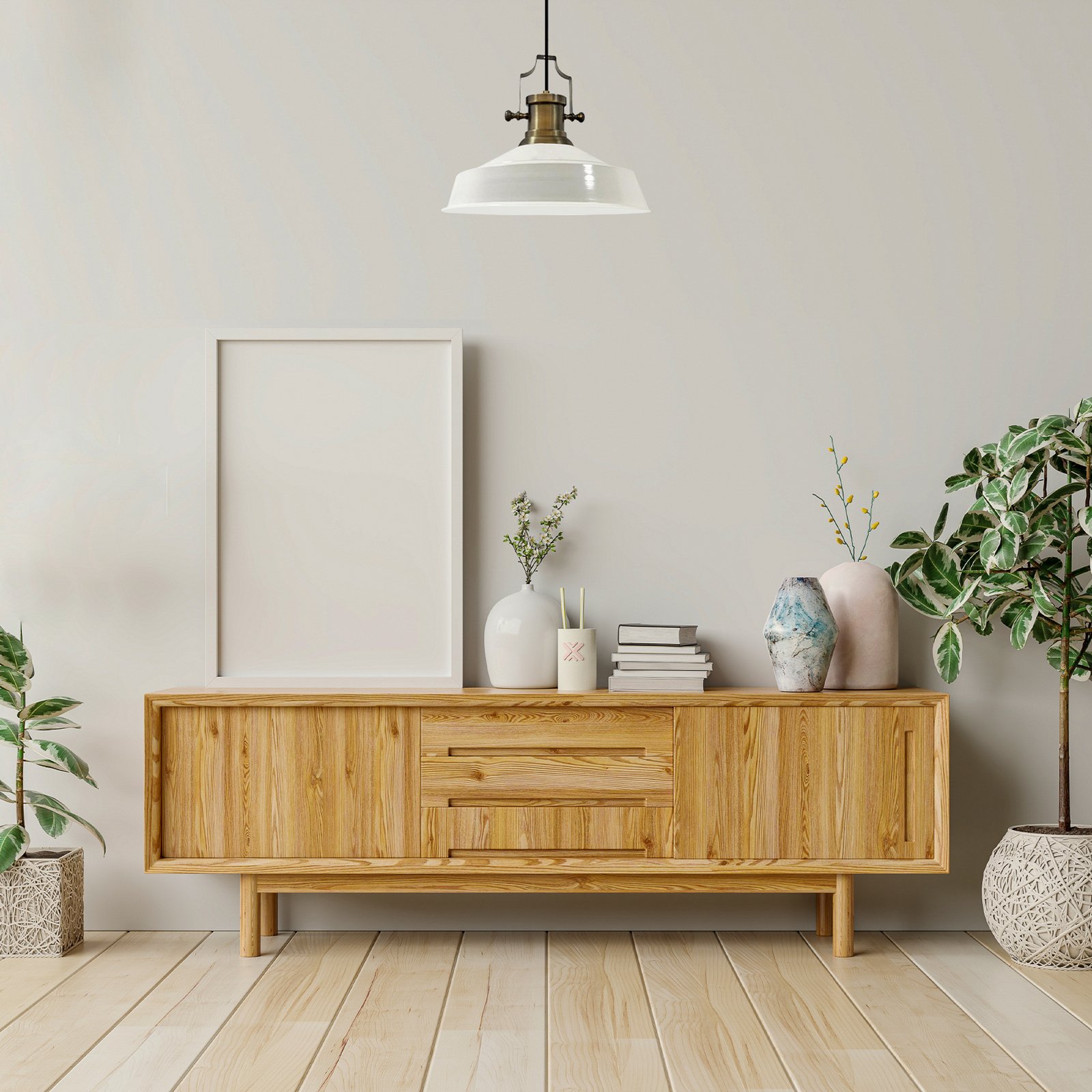 Augusta függőlámpa, fehér, Ø 40 cm, fém, E27, vintage