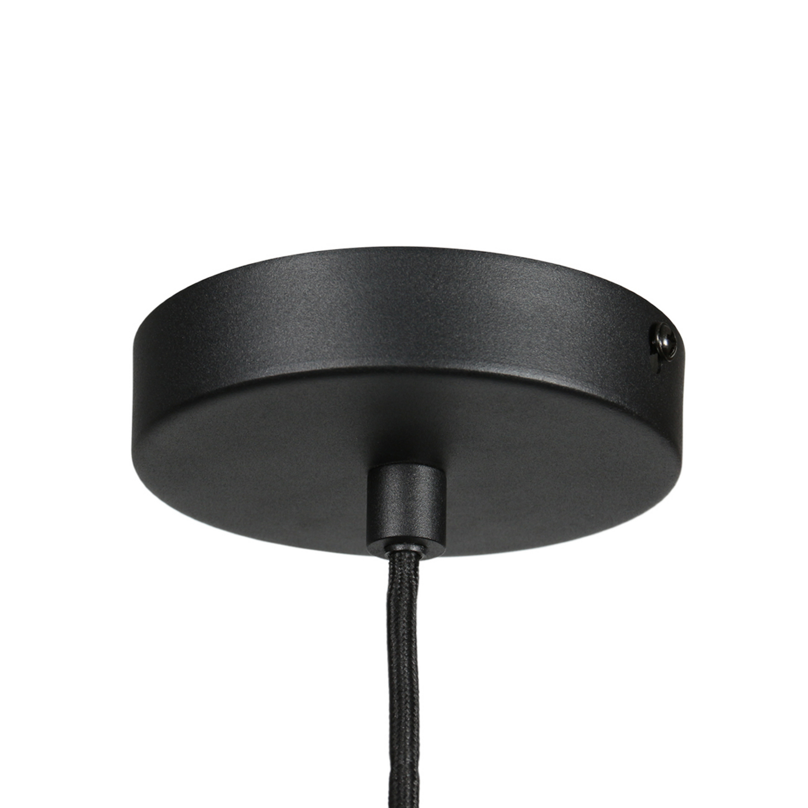 Hängeleuchte NoxLight, 1-flammig, schwarz, Bambusgeflecht