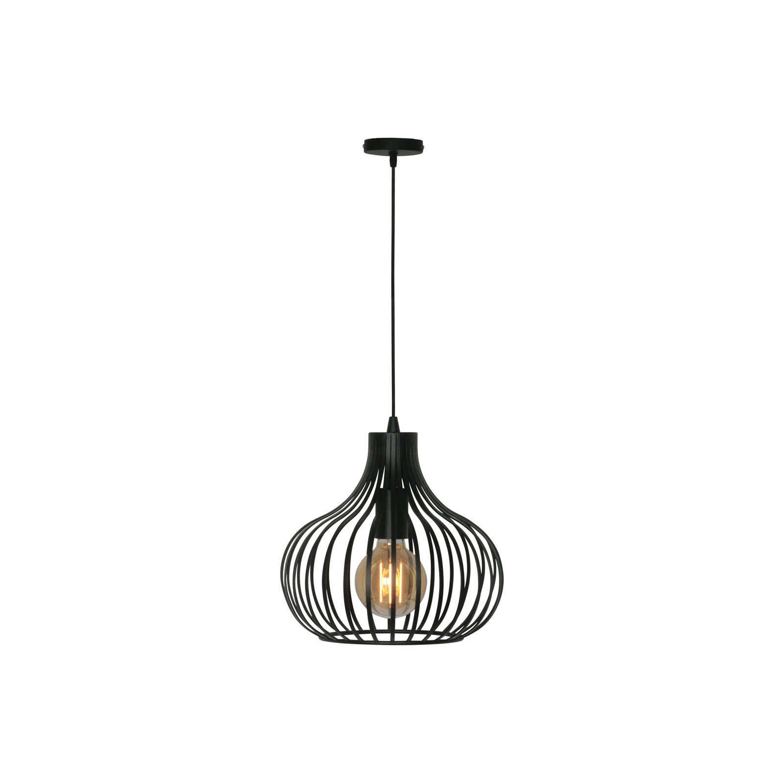 Aglio hanglamp, Ø 28 cm, zwart, metaal