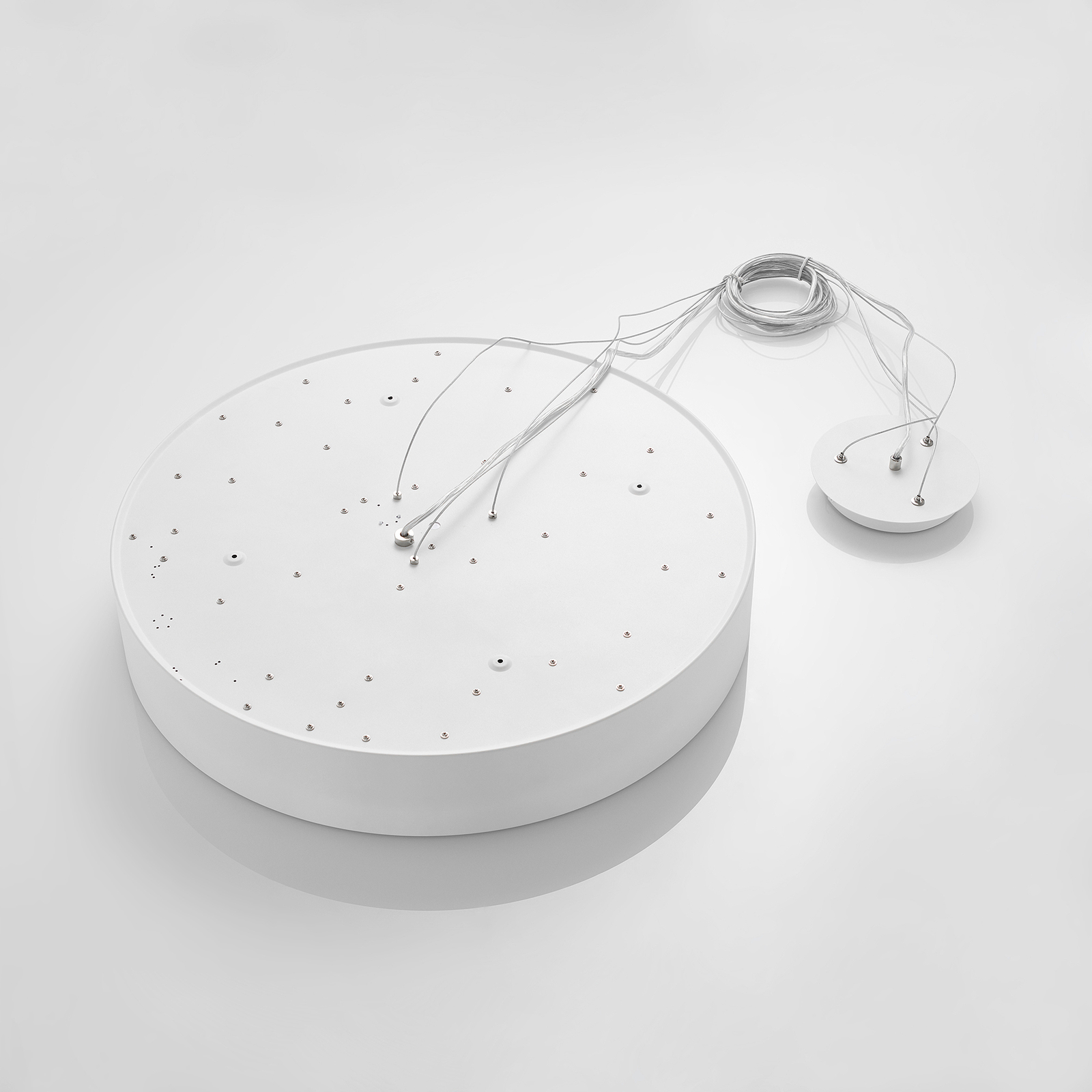 Noabelle LED hanging light, Ø 60 cm, white, metal - Arcchio