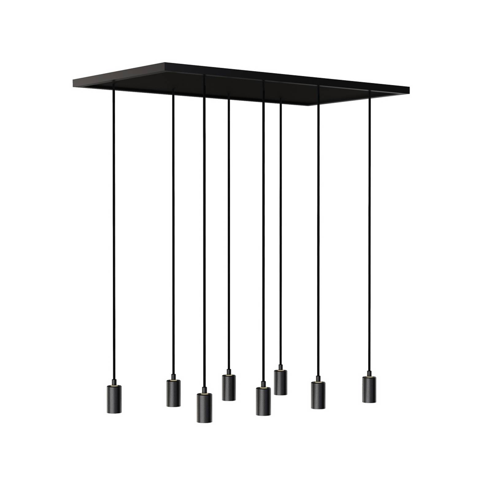 SEGULA Hängeleuchte Madox 8X Wave, schwarz, Stahl, E27